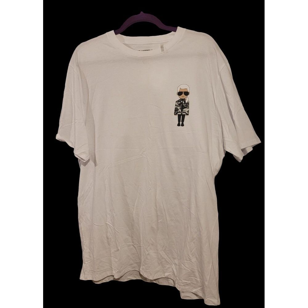 Karl Lagerfeld L/S "Kamo Blazer Karl" L/S T-Shirt, NWT - Mens XL + 2XL‎ - White